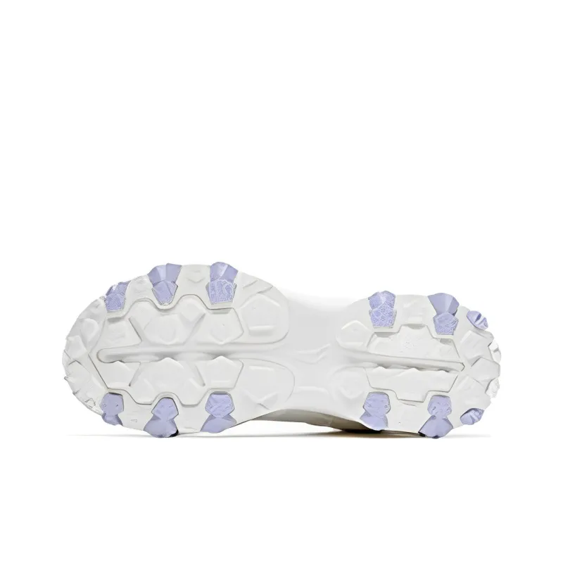 QIAODAN Cushioned Slip Resistant Lightweight High Top Running Shoes Women's White Purple-3
