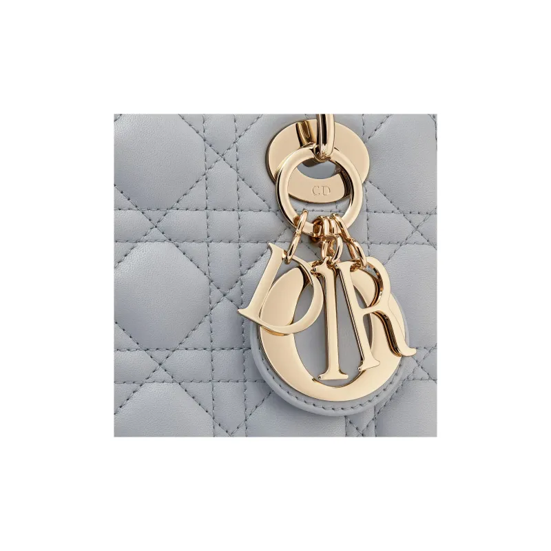 DIOR Lady DiorMy ABCDior Lambskin Shoulder Bag Crossbody Bag Handbag Small Size Women's Ethereal Gray-4