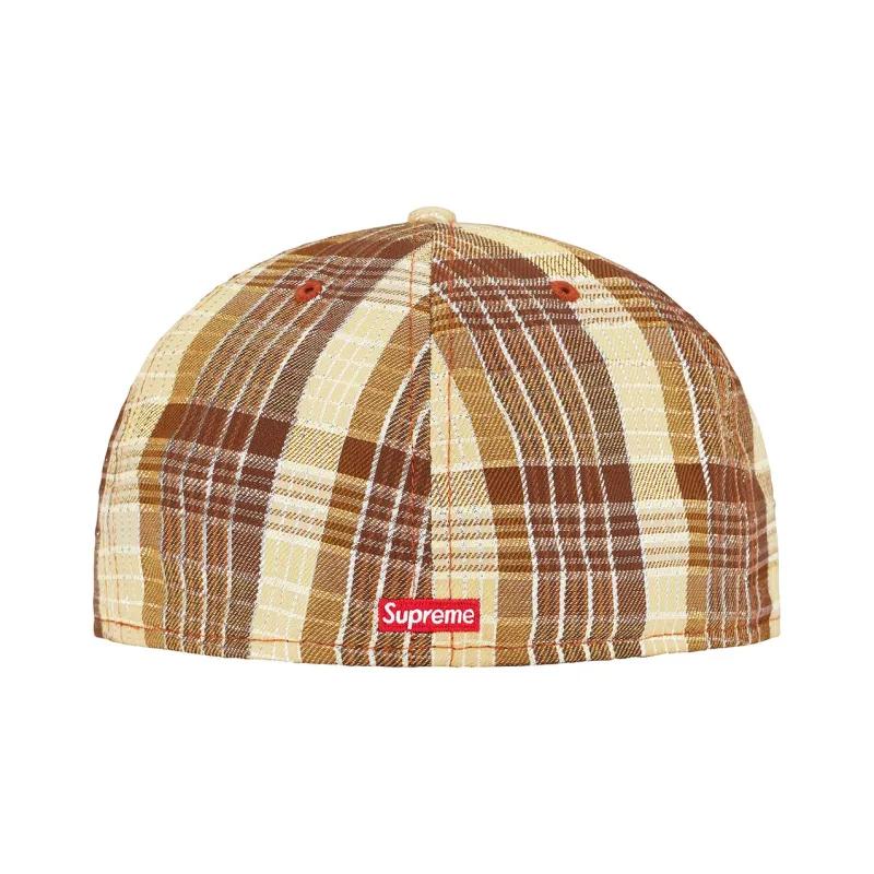 Supreme Metallic Plaid S Logo New Era Hat-4