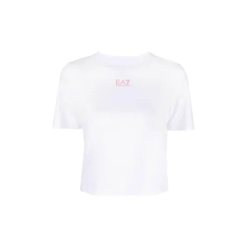 EMPORIO ARMANI Crop Tops Women's White/Pink