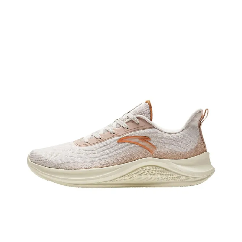 Anta Anti Slip Wear Resistant Low Top Running Shoes Men's White Brown-0
