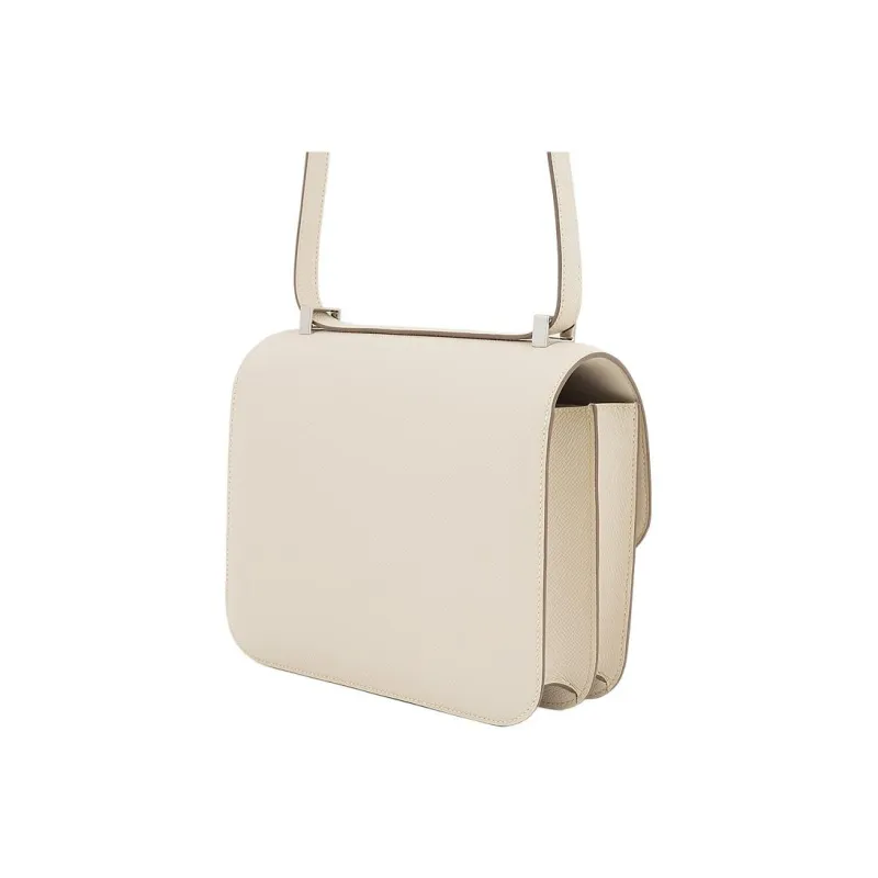 HERMES Constance Epsom Leather Shoulder Bag Crossbody Bag Regular Women's 10 Craie Milkshake White-2