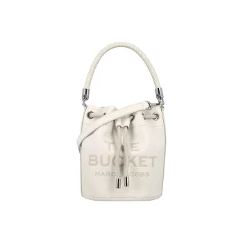 MARC JACOBS Full Grain Leather Bucket Bags Shoulder Bag Crossbody Bag Handbag Women's White