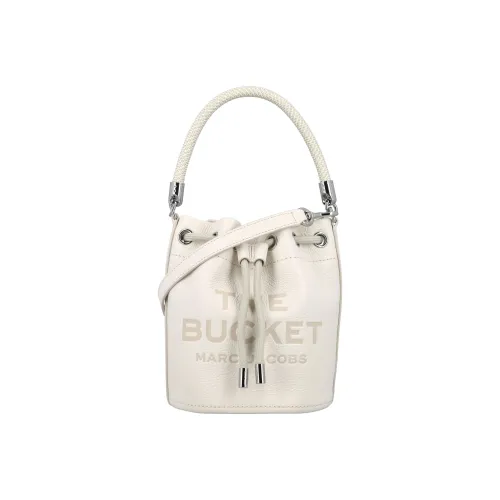 MARC JACOBS Full Grain Leather Bucket Bags Shoulder Bag Crossbody Bag Handbag Women's White