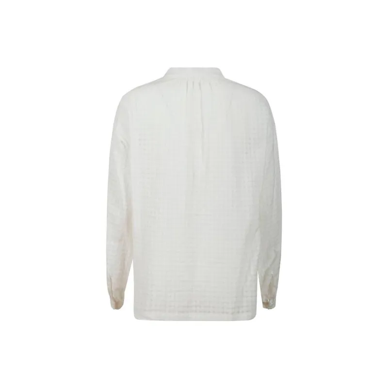 A.P.C Check Pattern Long Sleeved Blouse-1