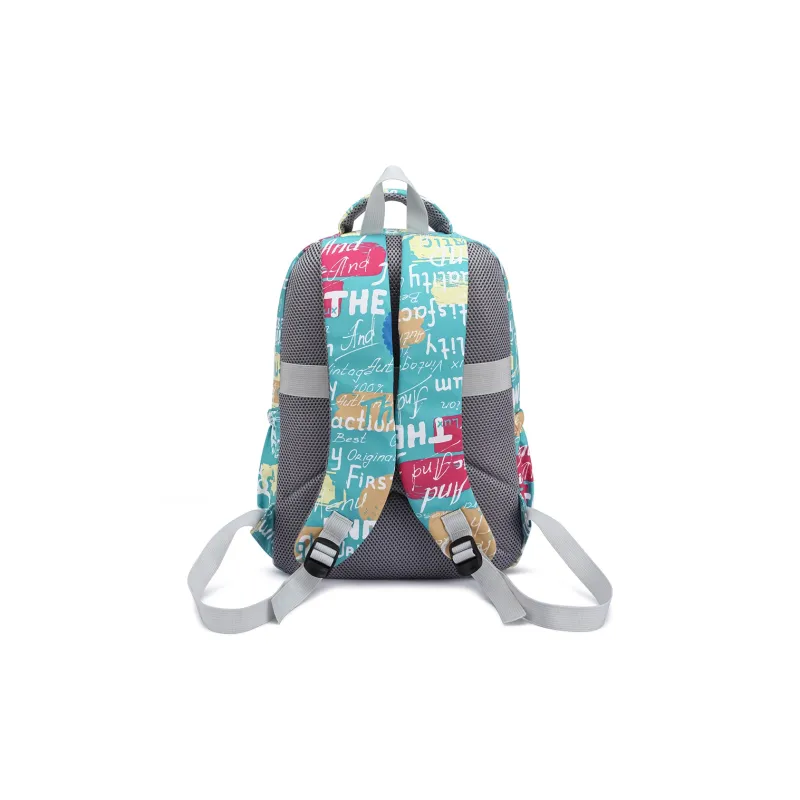 NOMK Nylon Canvas Portable Backpack Unisex Multicolor-3