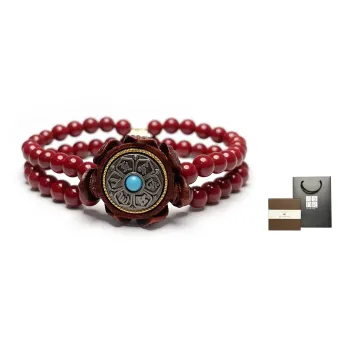 MOUNTAINS AND MANS Reconstructed Cinnabar Bracelets Women's