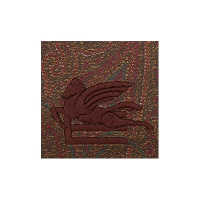 ETRO Embroidery Card Holder, Wallet Small Size Women's Red-4
