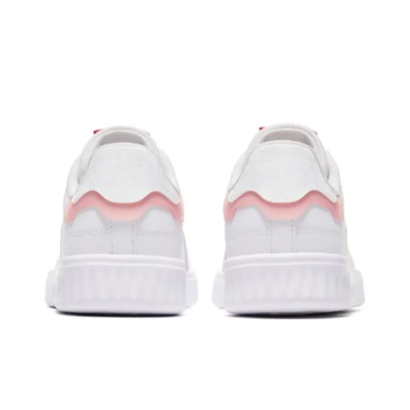 QIAODAN Beach Party Cushioned Wear-Resistant Lightweight Low-Top Skateboard Shoes Women's White Pink-4