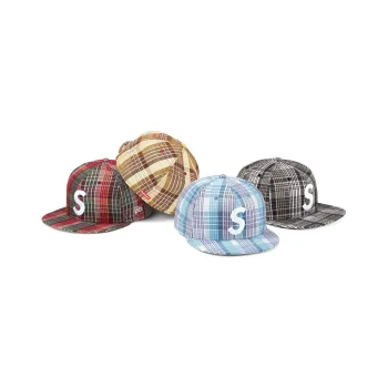 Supreme Metallic Plaid S Logo New Era Hat