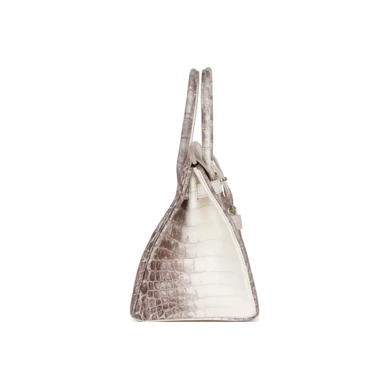 HERMES Crocodile Leather Birkin Bag Handbag Regular Women's Beige-3