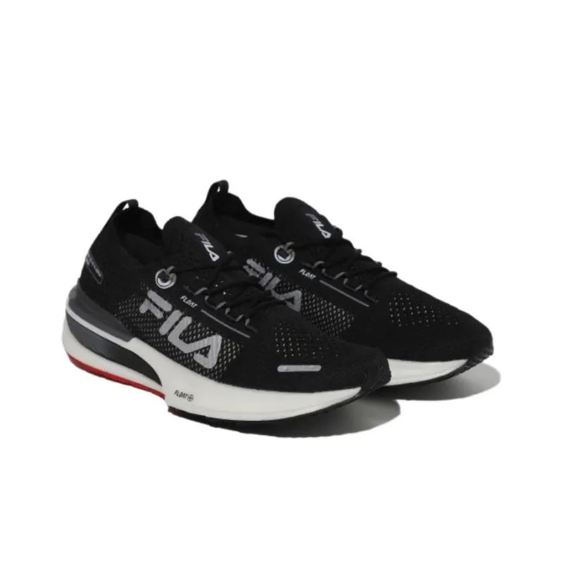FILA FLOAT ELITE Anti Slip Wear Resistant Low Top Running Shoes Men's Black White Red Korean Style-1