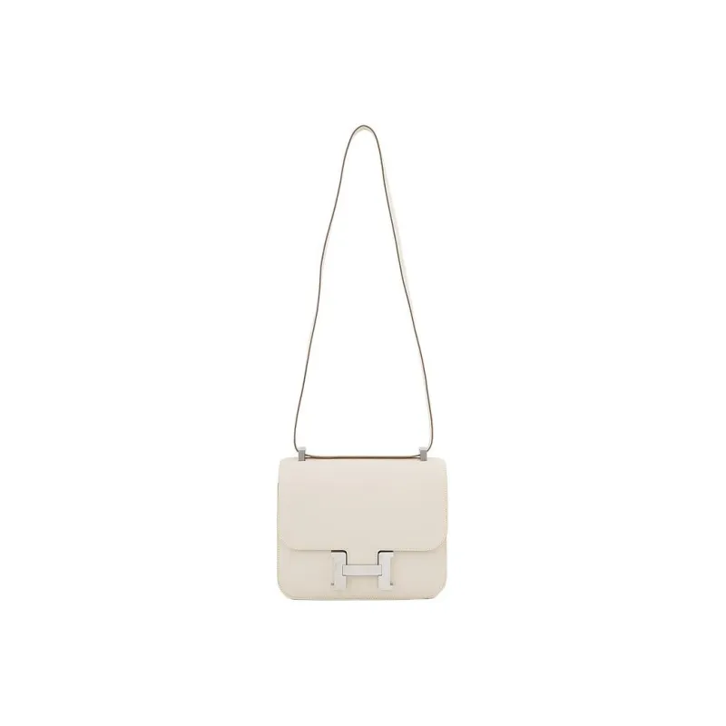 HERMES Constance Epsom Leather Shoulder Bag Crossbody Bag Regular Women's 10 Craie Milkshake White-3
