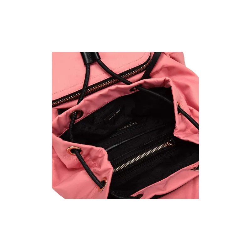 Burberry Leather Backpack Medium Size Women's Bright Coral Pink-6
