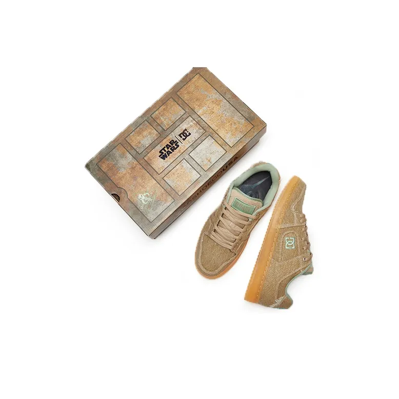 Star Wars x DC Shoes Slip Resistant Cushioning Abrasion Resistant Low Top Skateboard Shoes Unisex Khaki-5