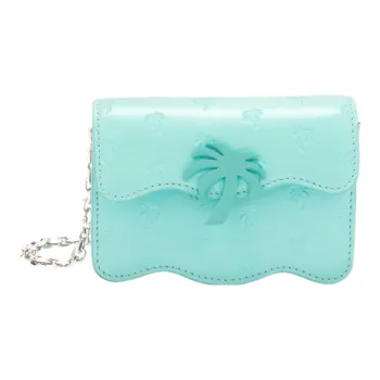 PALM ANGELS Calfskin Shoulder Bag Crossbody Bag Fanny Pack Women's Sky Blue