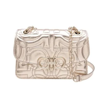 FERRAGAMO Calfskin Shoulder Bag Crossbody Bag Regular Women's Gold