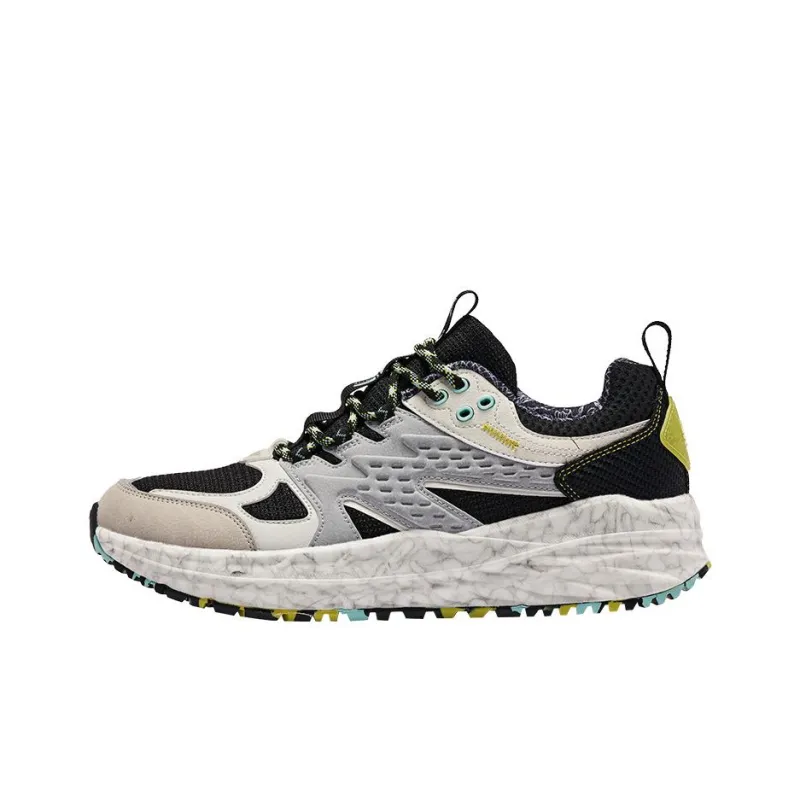 QIAODAN Ice Marks Cushioning Breathable Lightweight Low Top Running Shoes Men's Gray Black-0