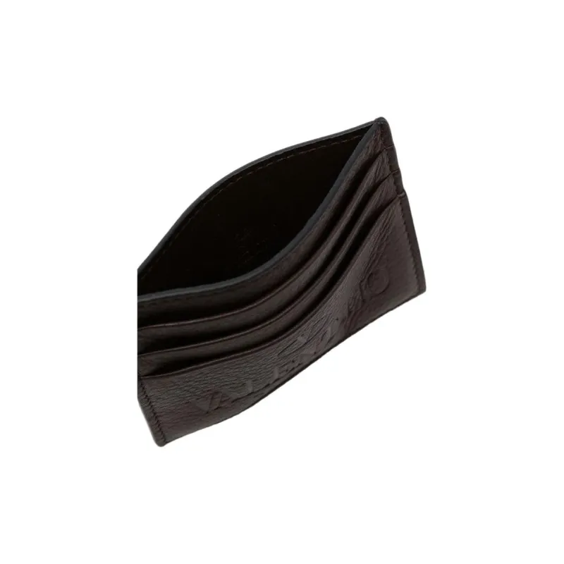 Valentino Calfskin Wallet, Card Holder Men's Dark Brown-2