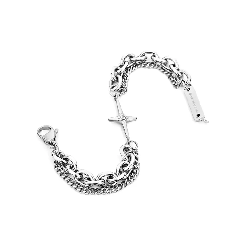 ENFANTIN Bracelets Unisex Silver 2 Pack-1