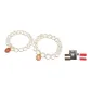 Matte White Crystal Six-Character Mantra Beaded Bracelet, Couple's