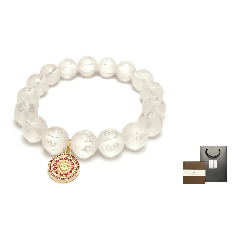 MOUNTAINS AND MANS White Crystal Bracelets Unisex-5