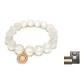 Matte White Crystal Six-Character Mantra Beaded Bracelet, Men's
