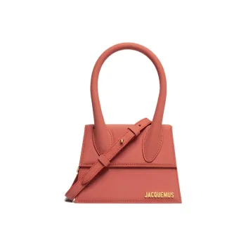 Jacquemus Smooth Leather Shoulder Bag Crossbody Bag Handbag Women's Brick Red