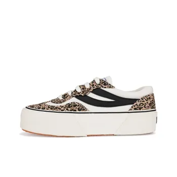 SUPERGA Anti Slip Wear Resistant Low Top Casual Shoes Women's White Brown