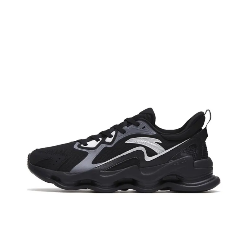 Anta Anti-Slip Wear-Resistant Low-Top Running Shoes Men's Black Gray-0