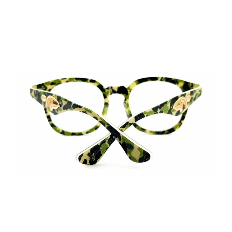 A BATHING APE Eyeglass Frames Unisex Black-2