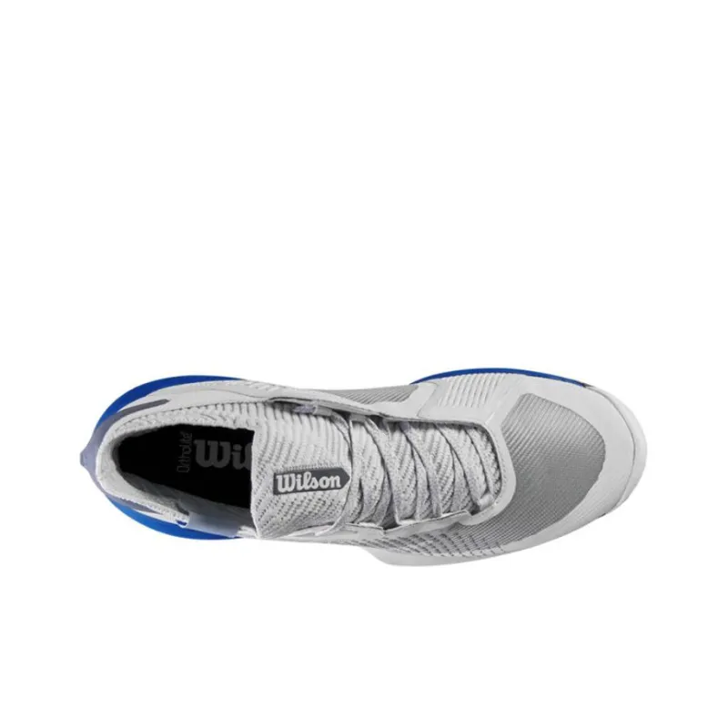 Wilson Kaos Rapide Anti Slip Wear Resistant Mid Top Tennis Shoes Men's White Blue-2