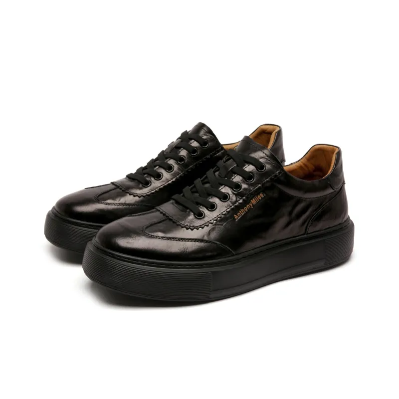 Anthony Miles Stylish Skateboarding Shoes Men's Black-1