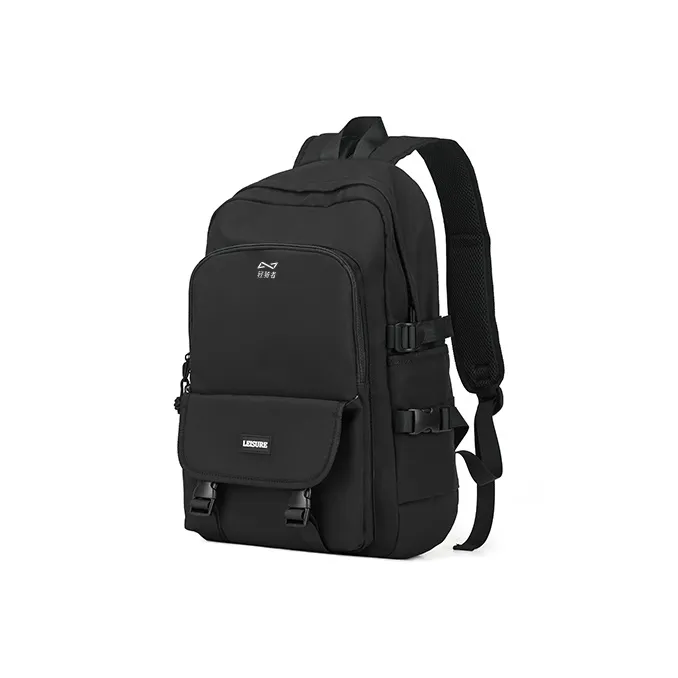 KEYSTREET Fabric Travel Bags Backpack Regular Unisex Ecru/Black/Light Green/Blue-7