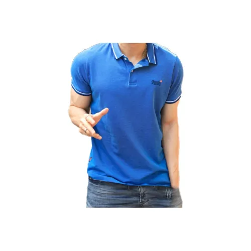 SUPERDRY Polo Shirts Men Blue