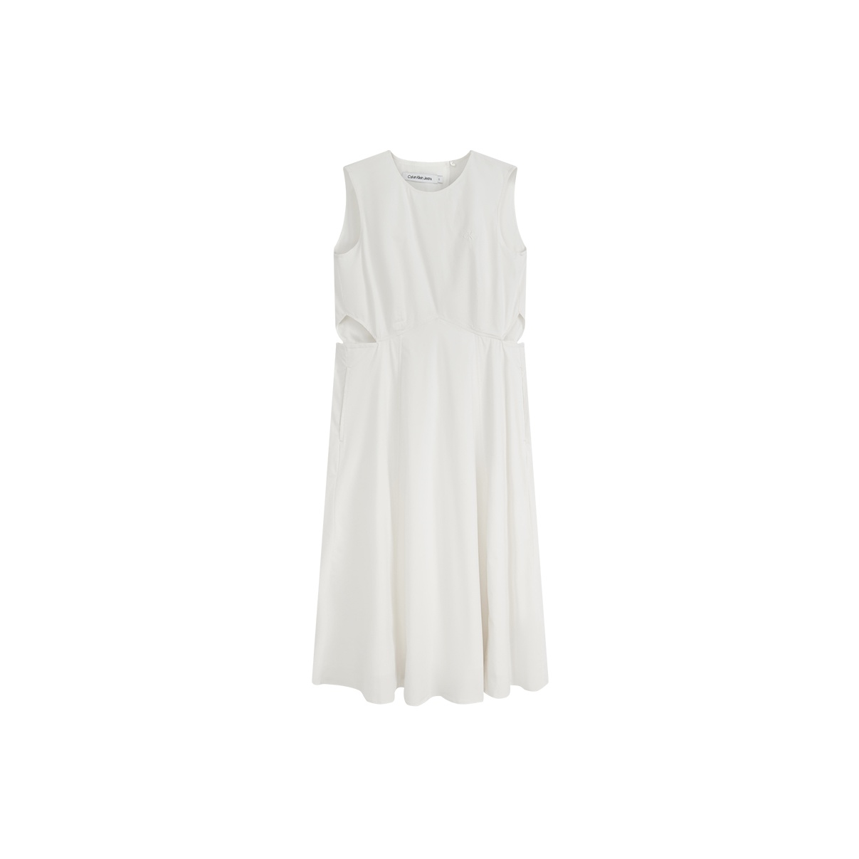 Calvin klein white sleeveless dress best sale