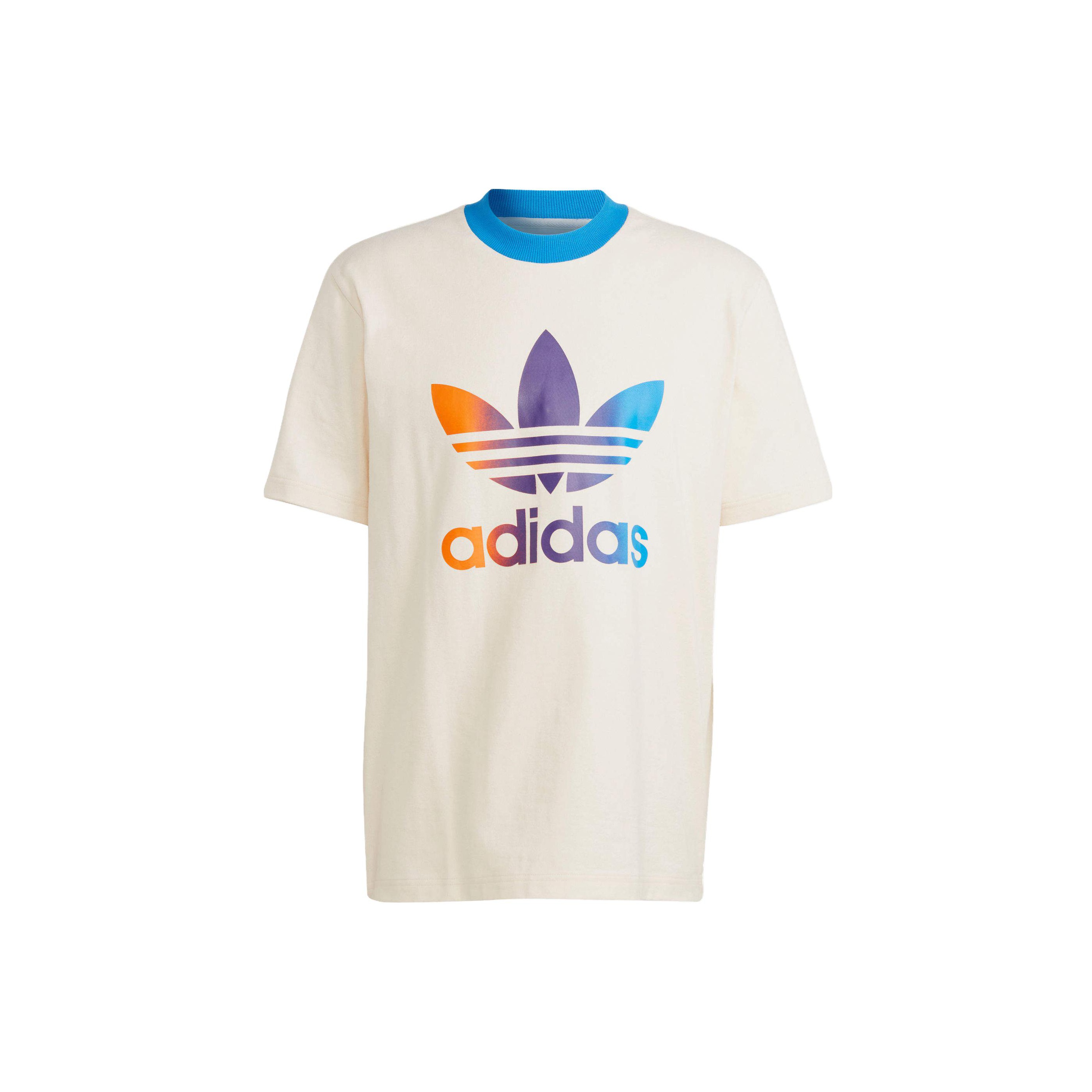 Adidas Originals SS23 Adicolor 70s Retro Series T Shirts Men Beige POIZON