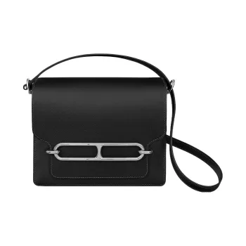 HERMES Roulis Calfskin Pig Nose Bag Shoulder Bag Crossbody Bag Women's 89 Noir Black
