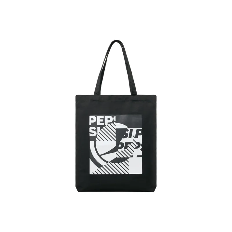 Pepsi Canvas Tote Bag Shopping Bag Canvas Bag Shoulder Bag Unisex Black-0