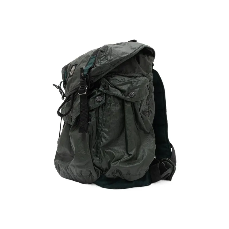 STONE ISLAND Cotton Backpack Regular Men's Green-1