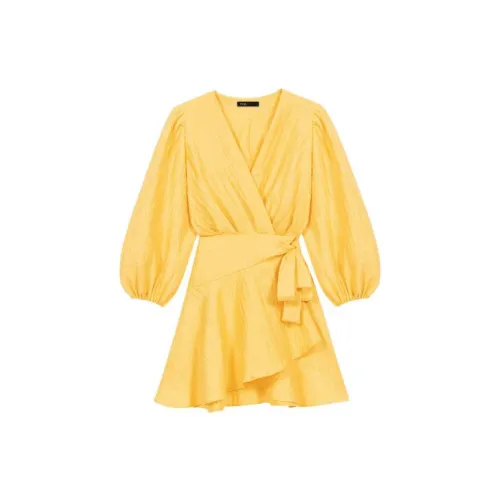 Maje Long-Sleeved Dresses Women's Yellow