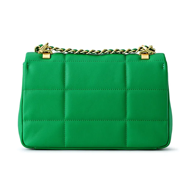 FION Genuine Leather Chain Small Square Bag, Shoulder Bag, Crossbody Bag Women's-20