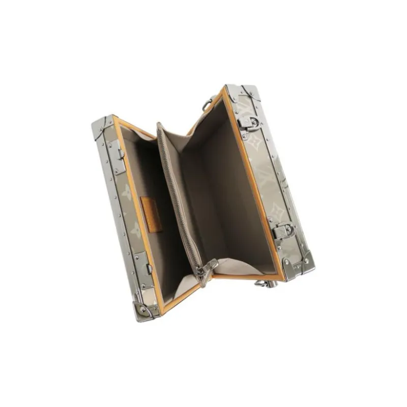 LOUIS VUITTON Clutch Box Monogram Titanium Silver-4