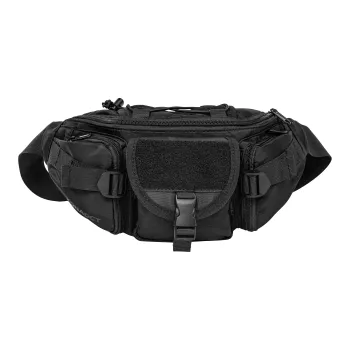 KONADCT Nylon Sling Bag, One Shoulder, Crossbody, Fanny Pack Small Size Unisex Black