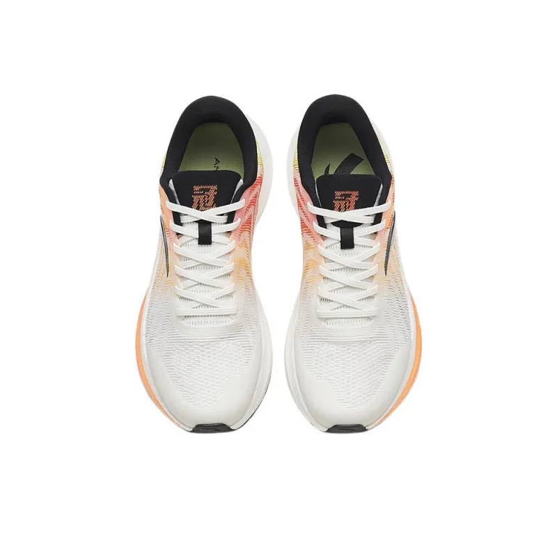 Anta Champion Series Cushioned Slip Resistant Low Top Running Shoes Men's White Orange-2