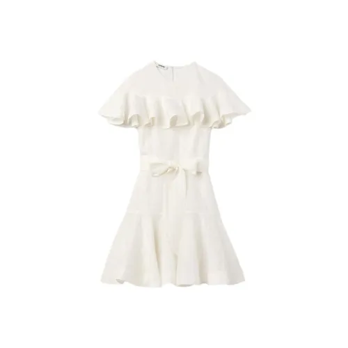 Sandro Short-Sleeved Dresses Women's White