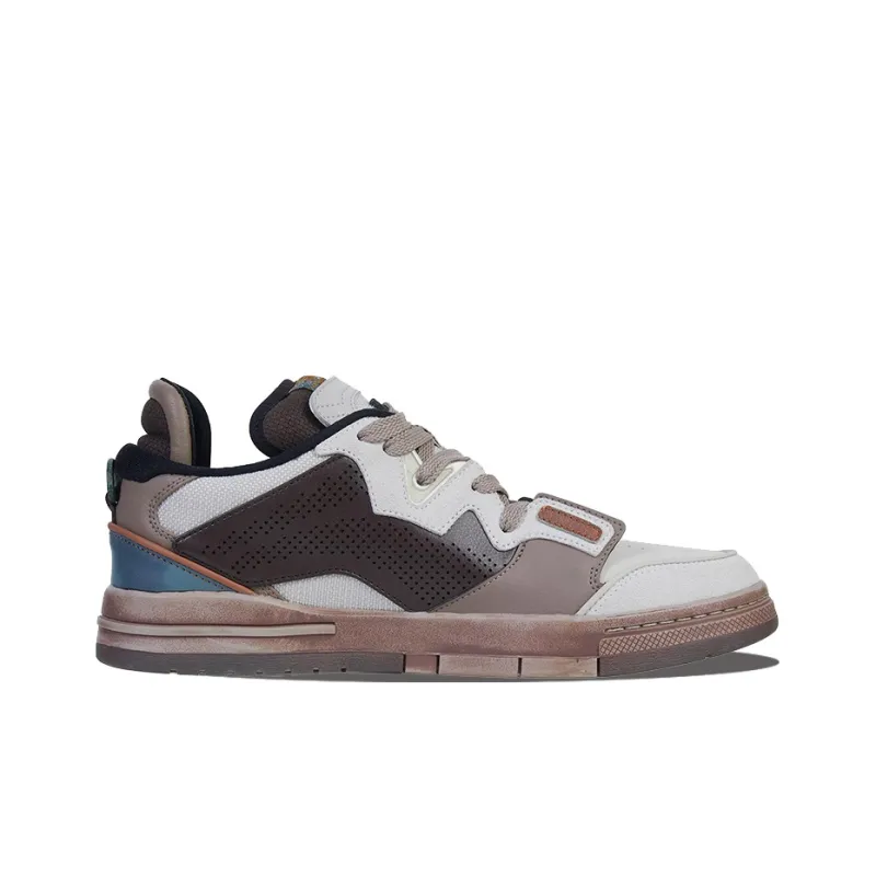 LiNing Wave Pro Bronze Anti-Slip And Wear-Resistant Lightweight Low-Top Skateboard Shoes Men's Blue Umber-1