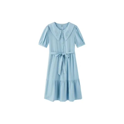 Inman Short-Sleeved Dresses Women's Cerulean Blue