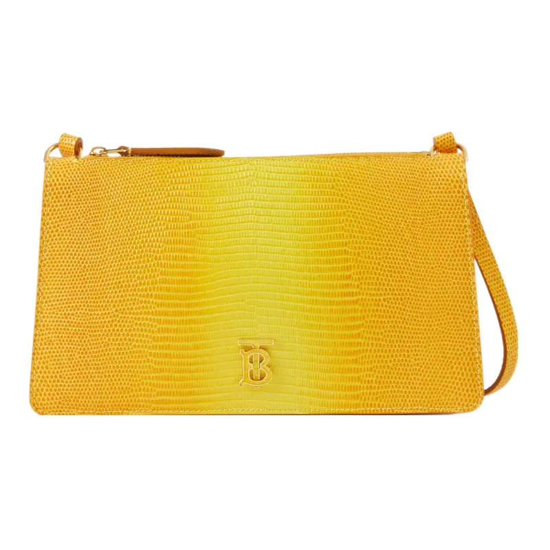 Burberry Calfskin Storage Bag Clutch Mini Women's Cold Lemon-0