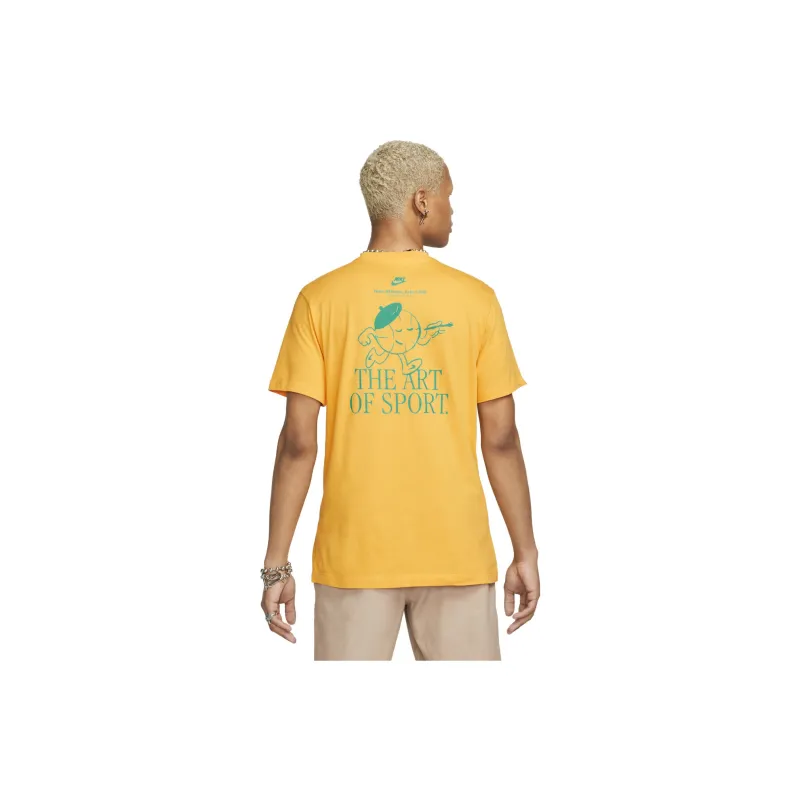 Nike Drop Shoulder Sleeve T Shirt Women's University Gold-1